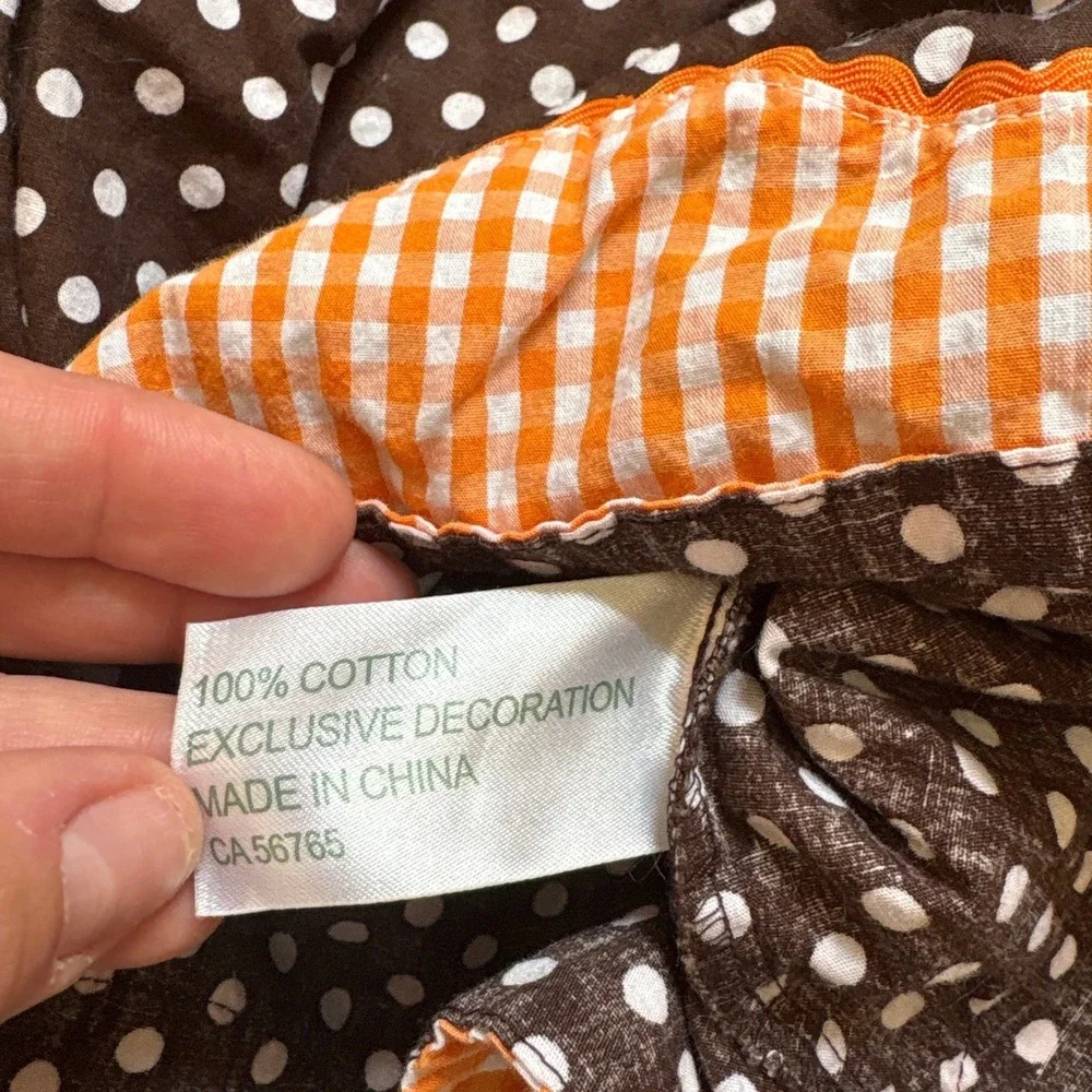 Lil Cactus Turkey Smocked Dress Toddler Brown Polka‎ Dot Gingham SIZE 2T